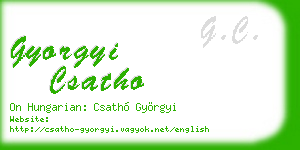 gyorgyi csatho business card